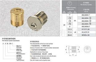 中山市华奥五金锁具产品系列概览